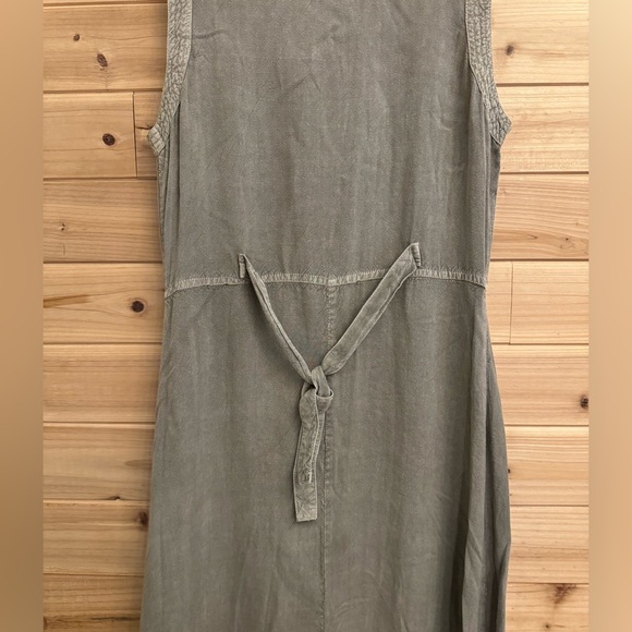 MPH Medium Rayon Lightweight Embroidered Button Front Bohemian Tank Maxi Dress - Picture 8 of 11